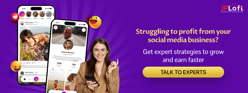 Social Media App development CTA